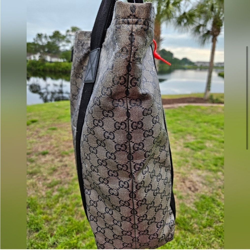 ⭐️Gucci Monogram Medium Web Handle Vertical Tote Bag - Picture 5 of 9